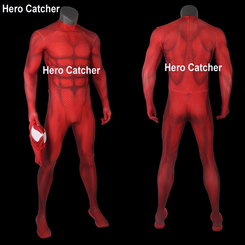 Герой Catcher высокое качество Скарлет человек паук косплей костюм мышечный оттенок скалетт человек паук костюм полный тело зентай костюм