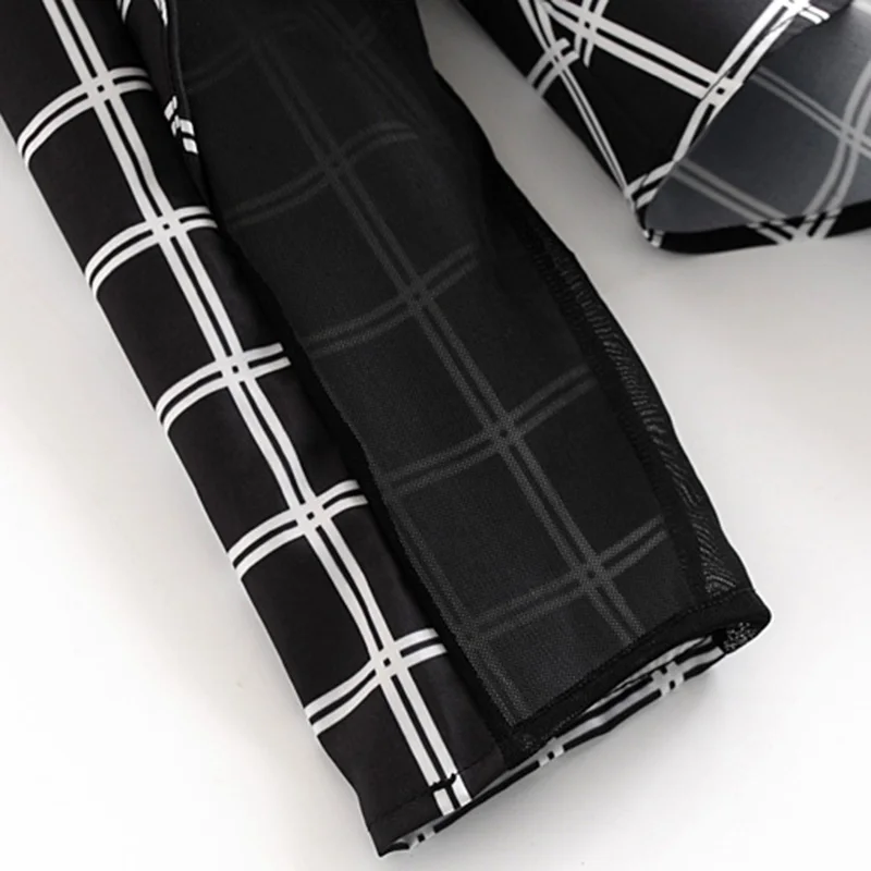 Женские клетчатые рубашки с принтом асимметричные Лоскутные сетчатые блузки Blusas