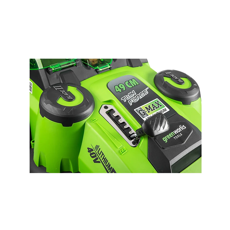 Газонокосилка аккумуляторная Greenworks G40LM49DB TwinForce 40V 49 см без АКБ и ЗУ | Инструменты