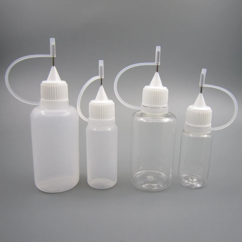 10 шт. маленький пустой пластиковый для жидкости бутылка с металлической насадкой аппликатор этикетки