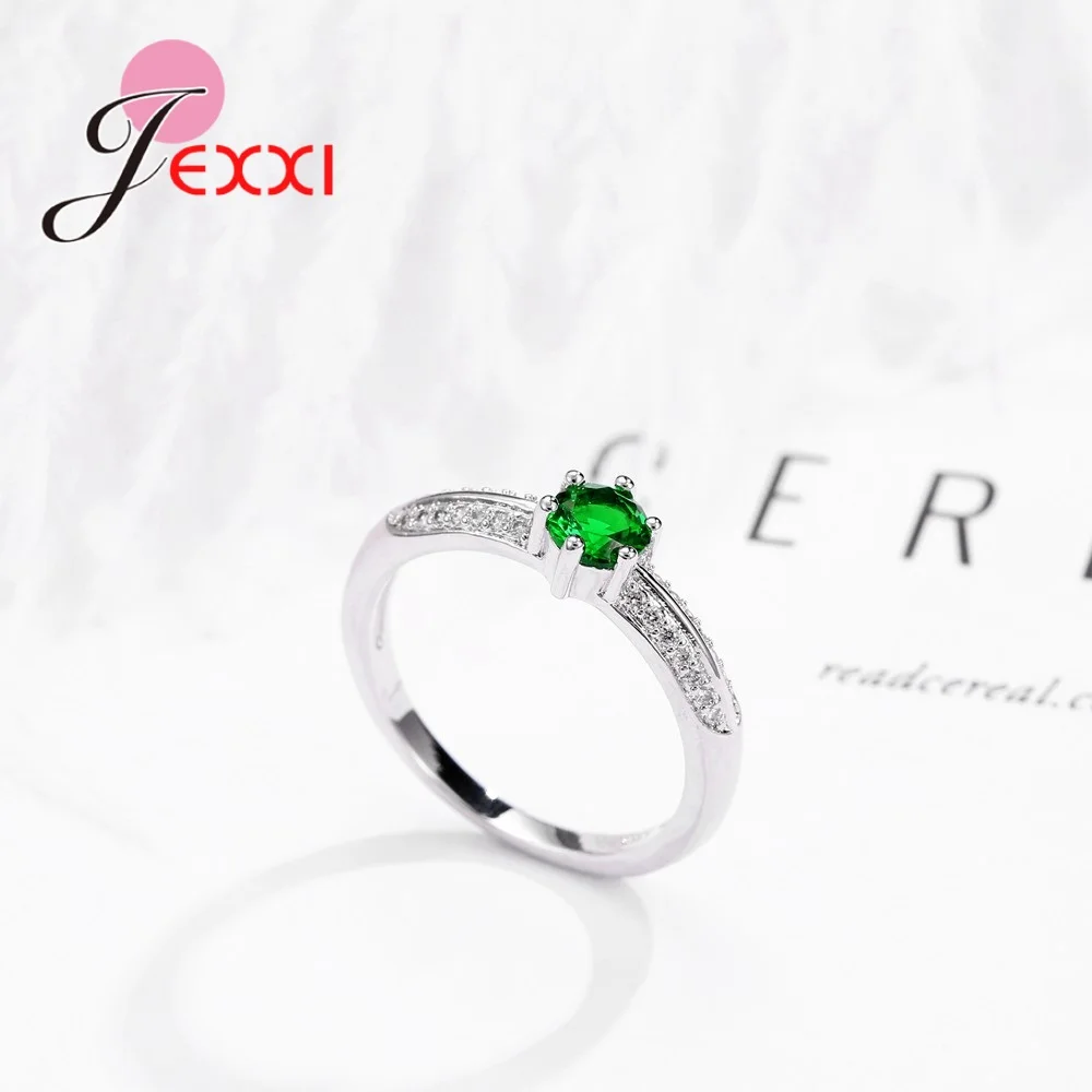 Trendy Pure 925 Sterling Silver Wedding Band Rings Luxury White CZ Cubic Zirconia Engagement Jewelry For Women Men Bijoux | Украшения и