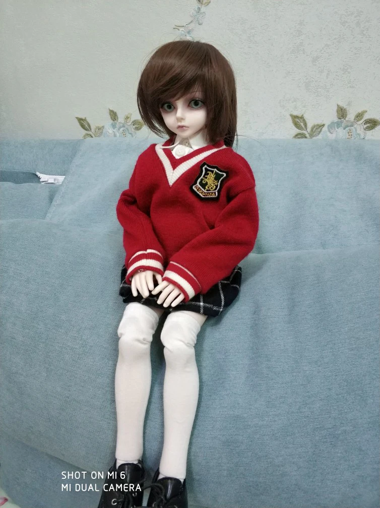 N01-X039 детская игрушка ручной работы 1/3 1/4 кукла аксессуары BJD/SD черная клетчатая