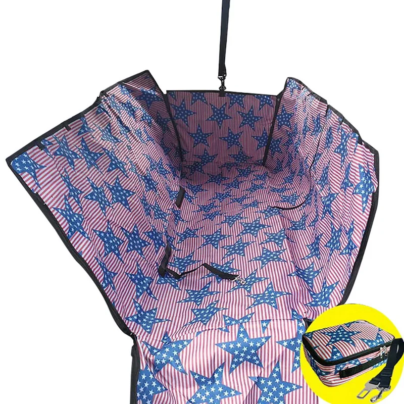 130x40x50cm star Автомобильный чехол для сиденья для домашних животных, чехол для собак на заднее сиденье, водонепроницаемый коврик для домашних животных, гамак, подушка для переноски, ткань Оксфорд, рисунок лапы - Цвет: 130x40x50cm star