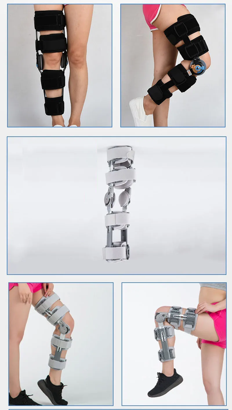 Регулируемый коленный сустав с фиксированными креплениями для защиты от переломов, растяжений связок и послеоперационной реабилитации J2258.