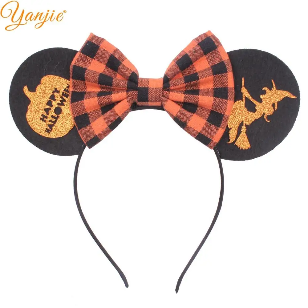 Повязка на голову с мышиными ушками 3 дюйма оптовая продажа блестящие аксессуары