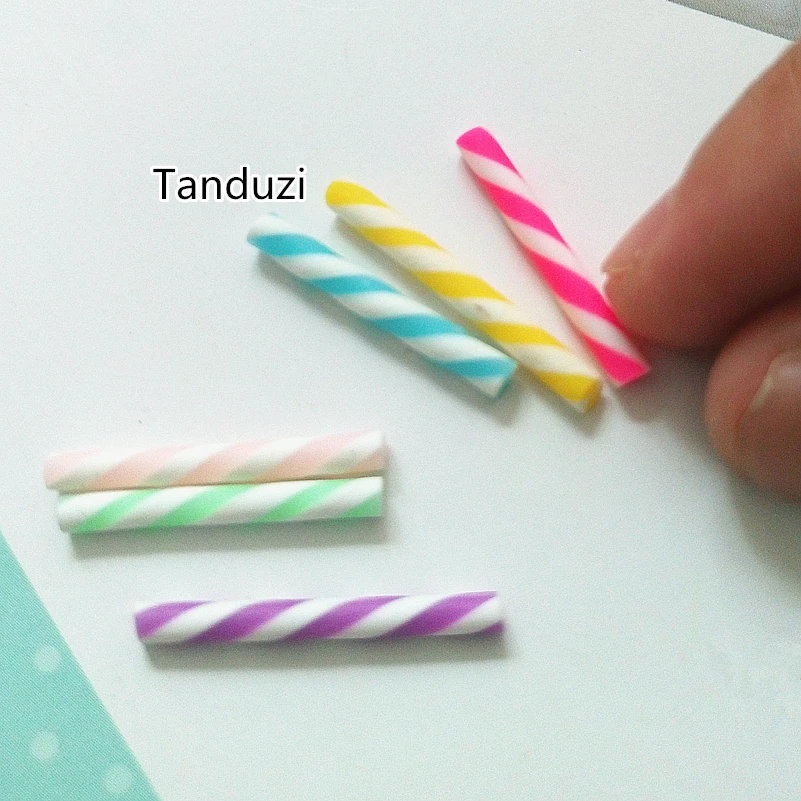 Tanduzi 100 шт. миниатюрный Цвет шоколад полимерной глины Щупы для мангала Сладости