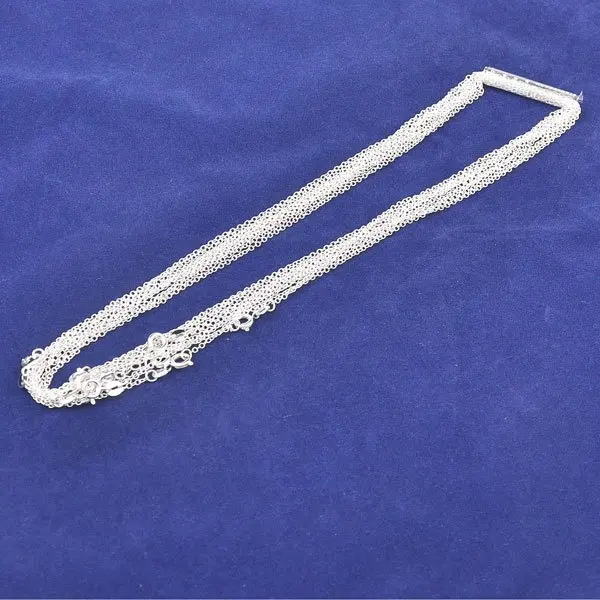

10pcs 16inch 925 Sterling Silver necklace 0's silver necklace chain 925 silver chain silver 925 chain necklace