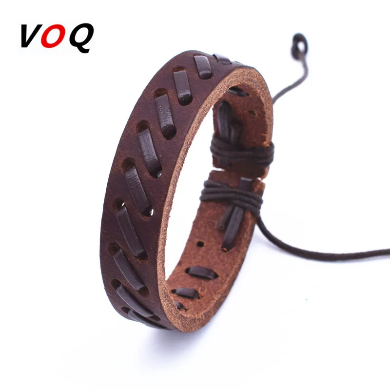 Кожаный браслет в стиле панк мужское ювелирное изделие раньше для женщин