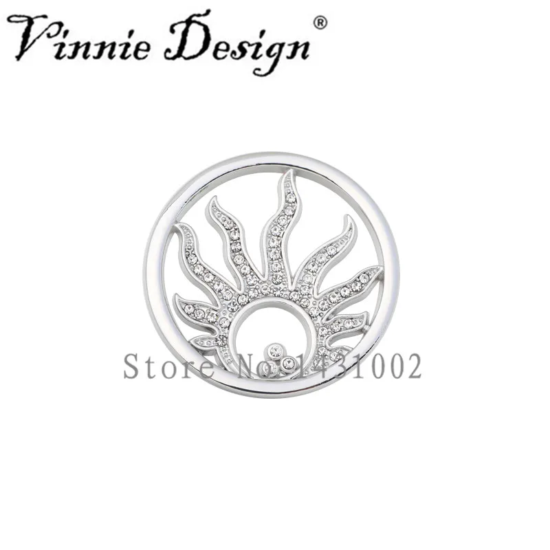 Vinnie дизайн ювелирных изделий 33 мм Кристалл выдалбливают монета подходит для моей