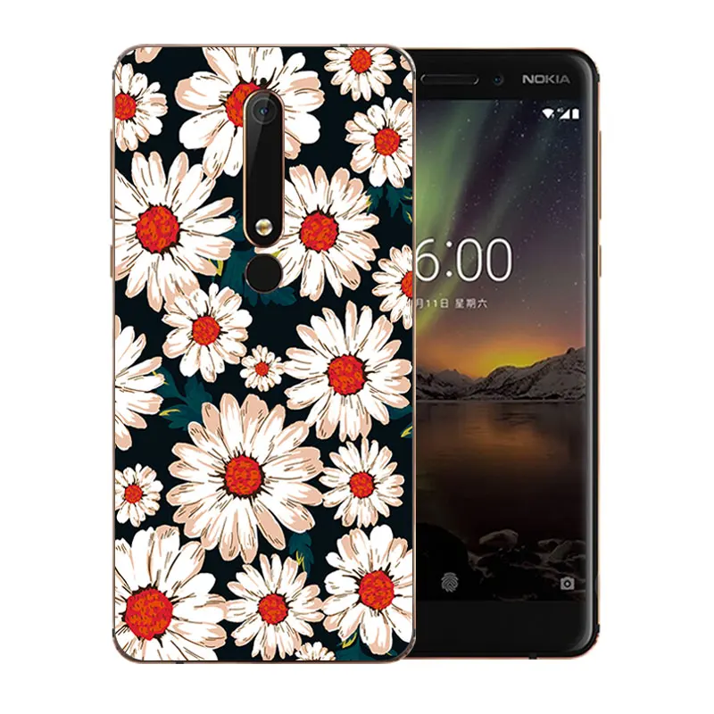 5 дюймов для Nokia 6 2018 чехол телефона второго поколения 2th Marb шаблон Мягкий силикон