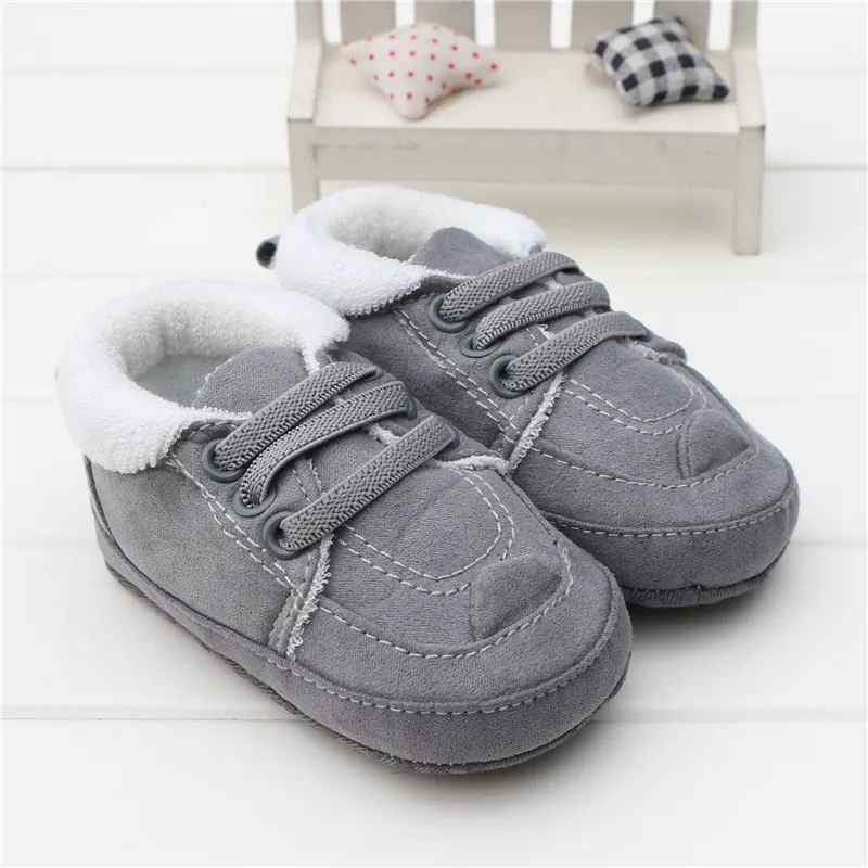 2016 осенне зимние детские ботинки цвета хаки на шнуровке теплая хлопковая обувь