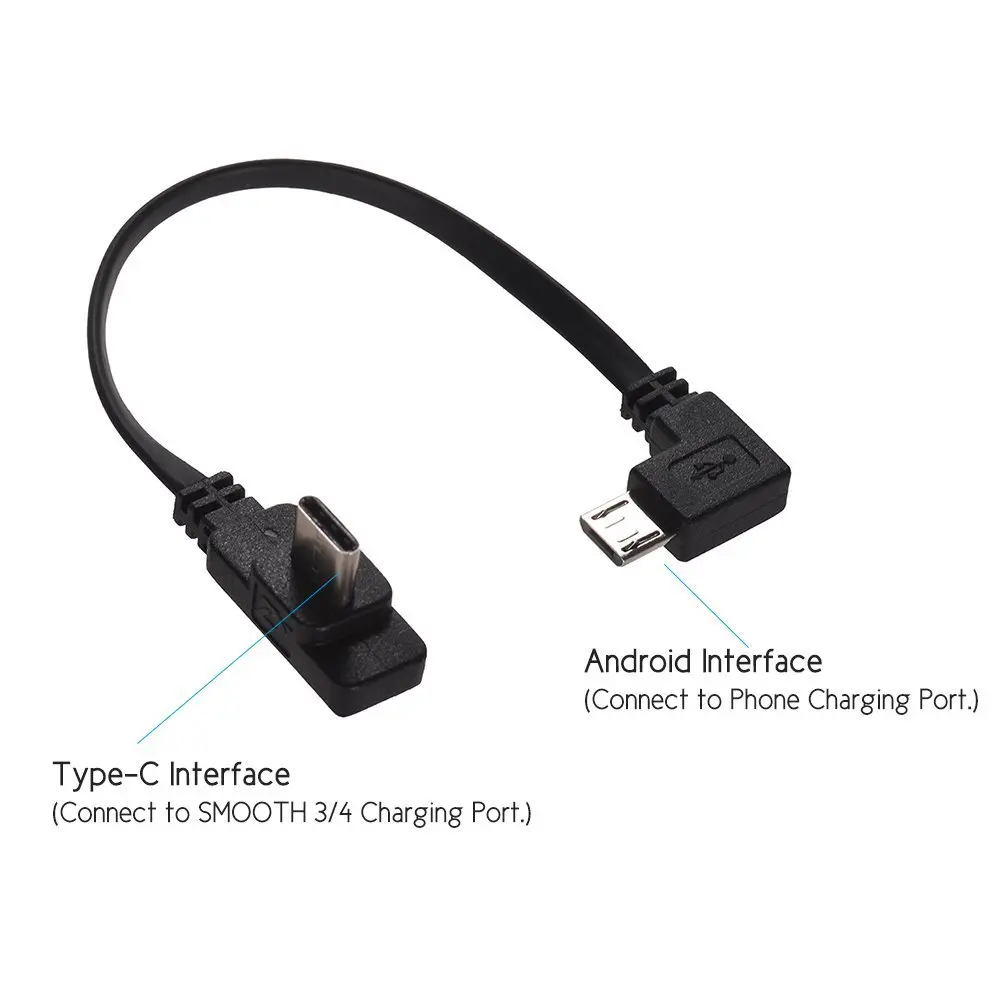Zhiyun Type C Charging Cable for Zhiyun Smooth 4/Feiyu Vimble 2 Used with Samsung Galaxy S8 S9 Note 8 S8 Plus Google Pixel ect images - 6