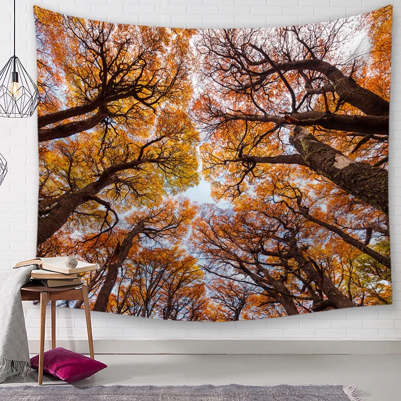 Tree Printed Polyester Tapestry Wall Hanging Room Decorative Carpet Beach Towel Rectangle Tablecloth | Дом и сад