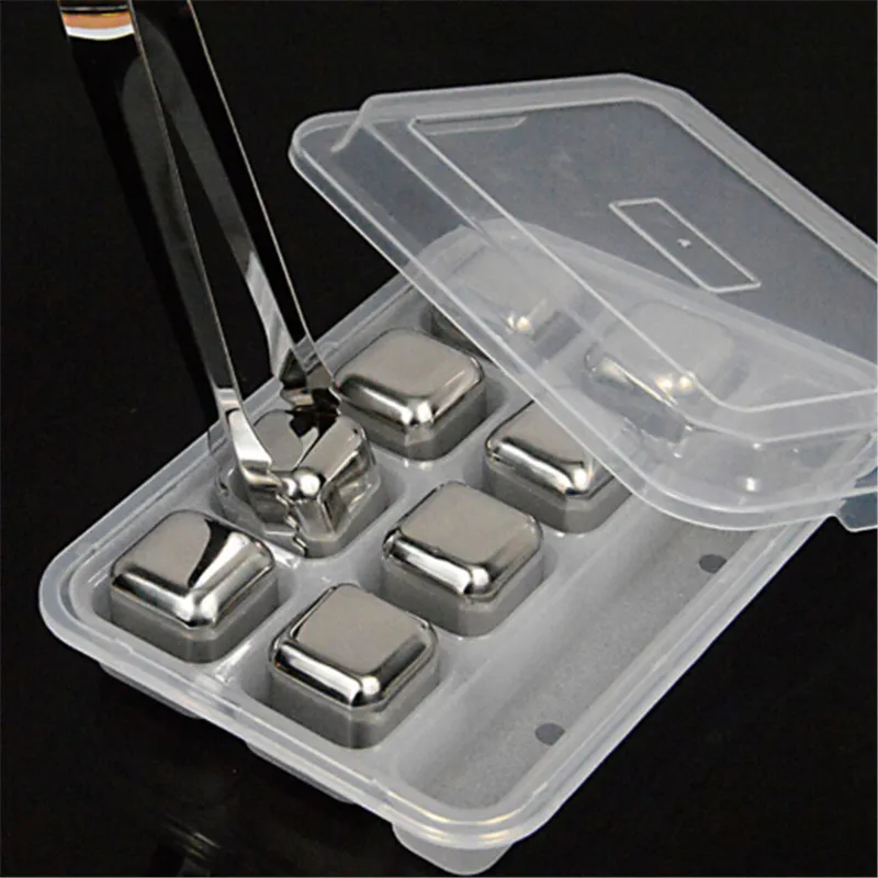 4/6/8pcs/lot Stainless Steel Whisky Magic Ice Cube Beer/Vodga/Cocktail Cooler Chilled Drinks Cooling Stone Supplies Bar Tool | Дом и сад