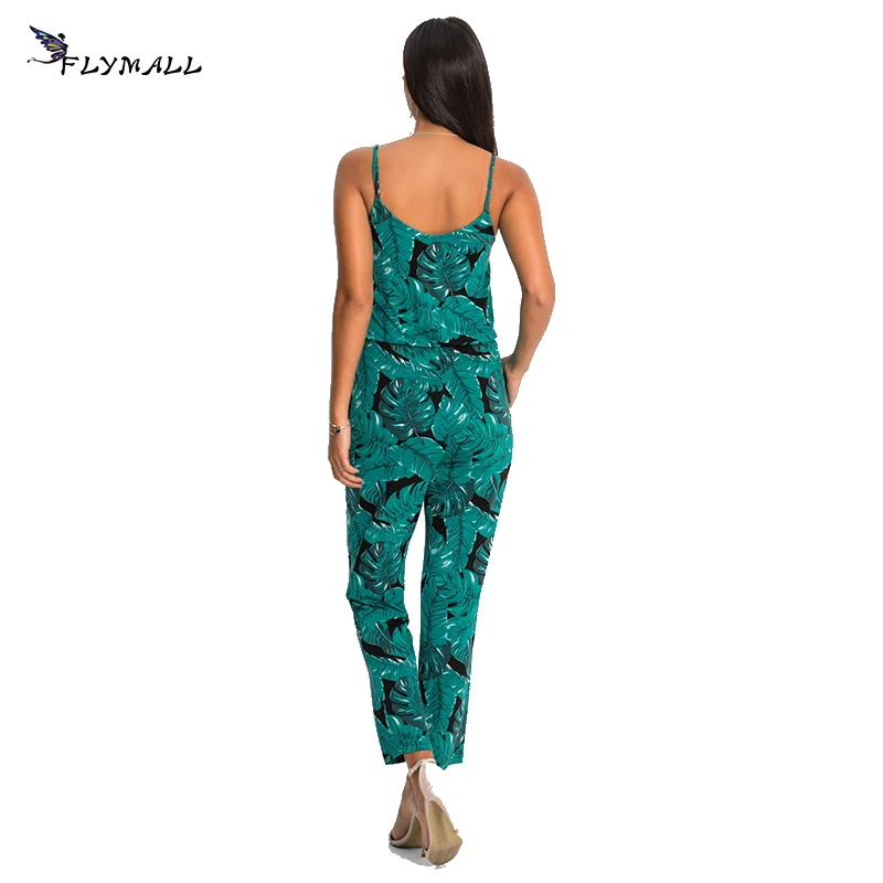 Печатные комбинезоны Для женщин с плеча Playsuit Лето 2017 г. боди Новинки для модные