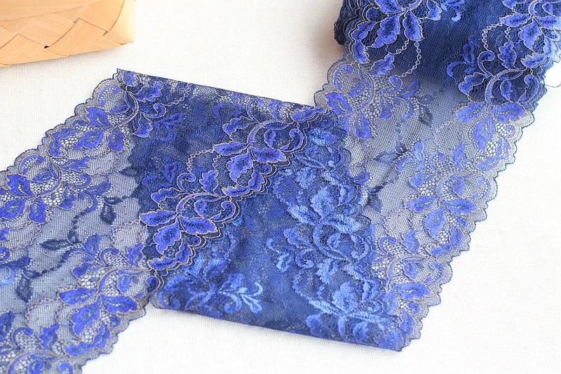 Изысканная эластичная кружевная бейка серого цвета 2 ярда Высококачественная