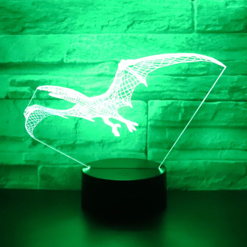 3D LED ночник динозавр Птерозавр тираннозавр рекс поставляется с 7 видов цветов