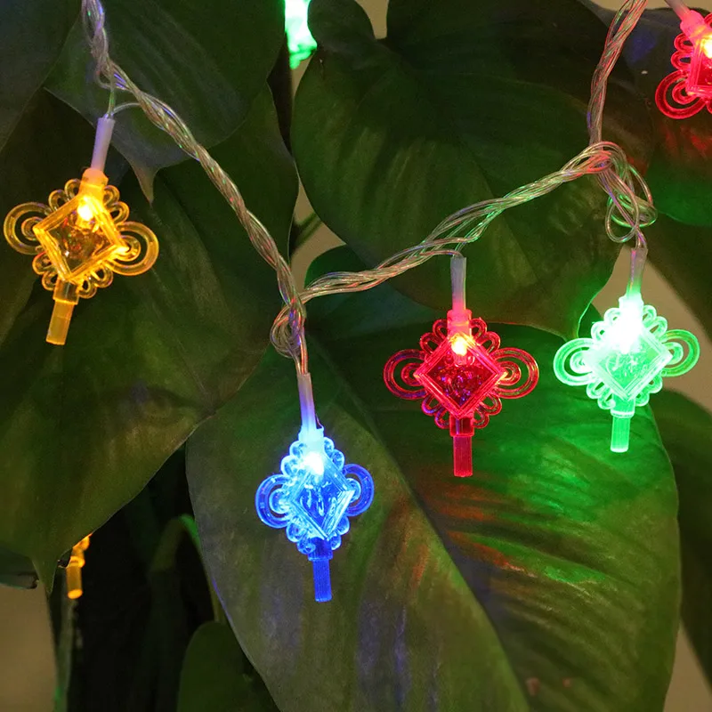 Рождественская китайская гирлянда с узлом водонепроницаемое уличное