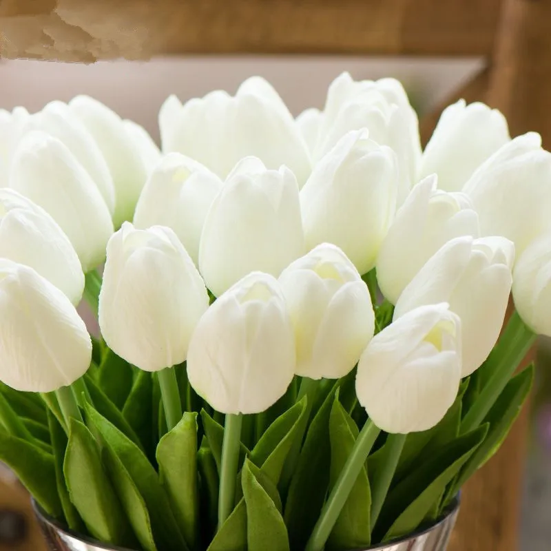 

1pcs Tulips Artificial Flower PU Artificial Bouquet Real Touch Flowers For Home Decorative Wedding Bride Bouquet Flowers Wreaths
