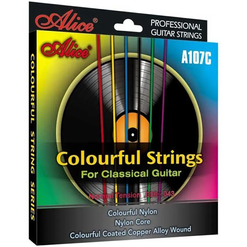 

Alice A107C Classic Guitar Strings Colourful Nylon Strings For Classical Guitar One Set