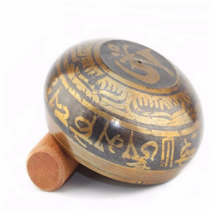 Прочный ретро позолоченная медь будда звук чаша миска милостыни йога китайский