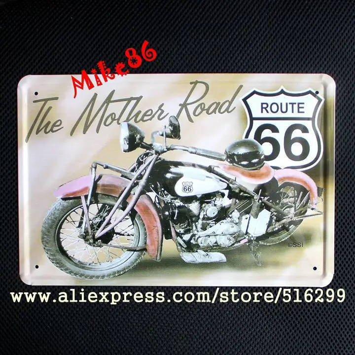 [Mike86] металлическая картина для мотоцикла mother Road Route 66 декор стен ретро Жестяная