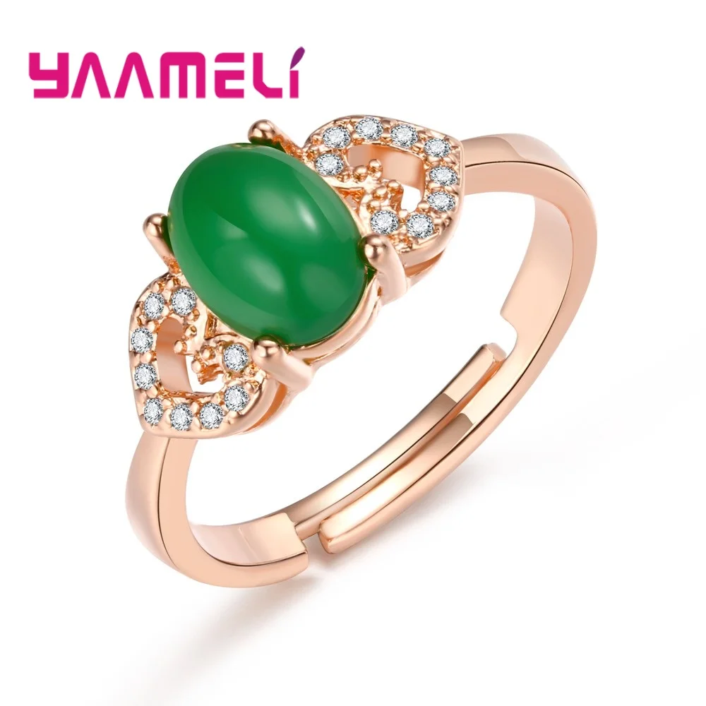 Женское кольцо на палец розовое золото модное 925 пробы серебряное для свадьбы