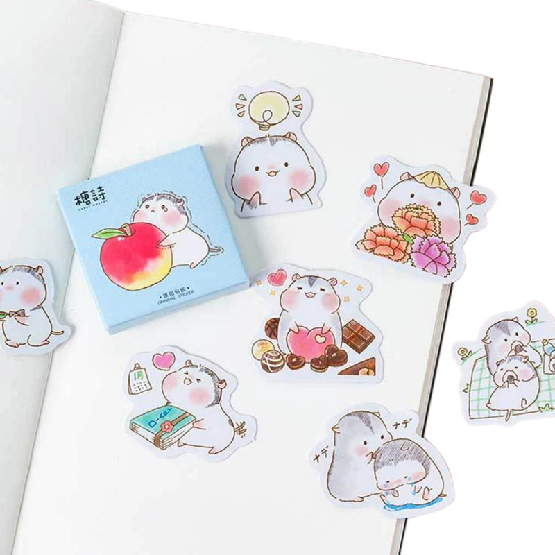 20 упаковок/партия милые Kawaii хомяк детские бумажные этикетки наклейки