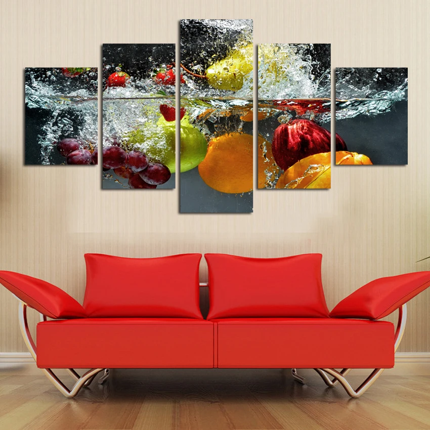 

5 Panel Wall Art Painting print On Canvas Picture Modern Fruit Pictures Hd Kitchen home decor No Frame