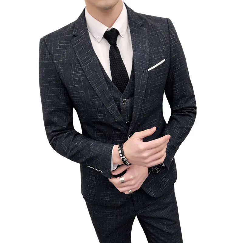 

Stripe Costum Homme Mariage 3 Pieces Suit Business Self-cultivationformal Suits for Men