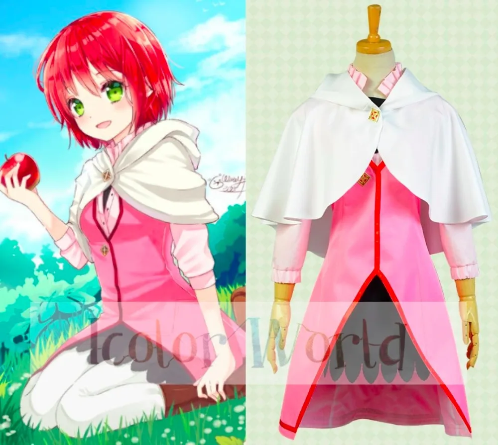 Белоснежка с красными волосами Akagami no Shirayukihime Shirayuki Косплей Костюм|costume snow white|snow