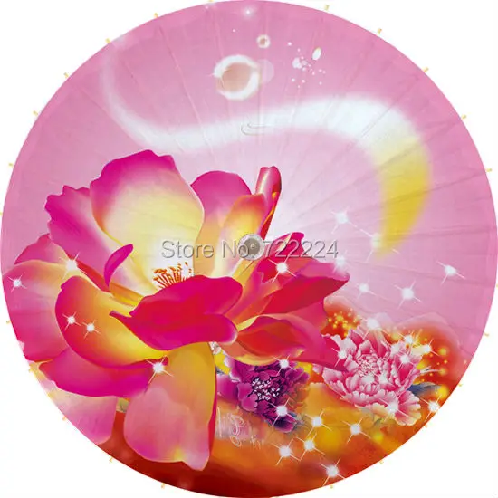 Китайский классический неавтоматический Зонт диаметром 50 см большой красочный