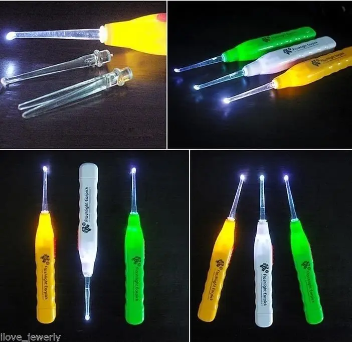 Ушной очиститель ложка для удаления ушной серы чистый Пинцет светодиодный