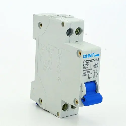 CHINT Автоматический выключатель MCB DZ47 C Type 1Pole 20Amp 230/400V|circuit breaker mcb|mcb typechint circuit |
