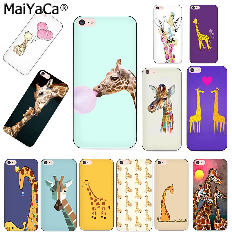 Без рукавов с изображением жирафа животных чехол для телефона аксессуары iPhone 4s 5s