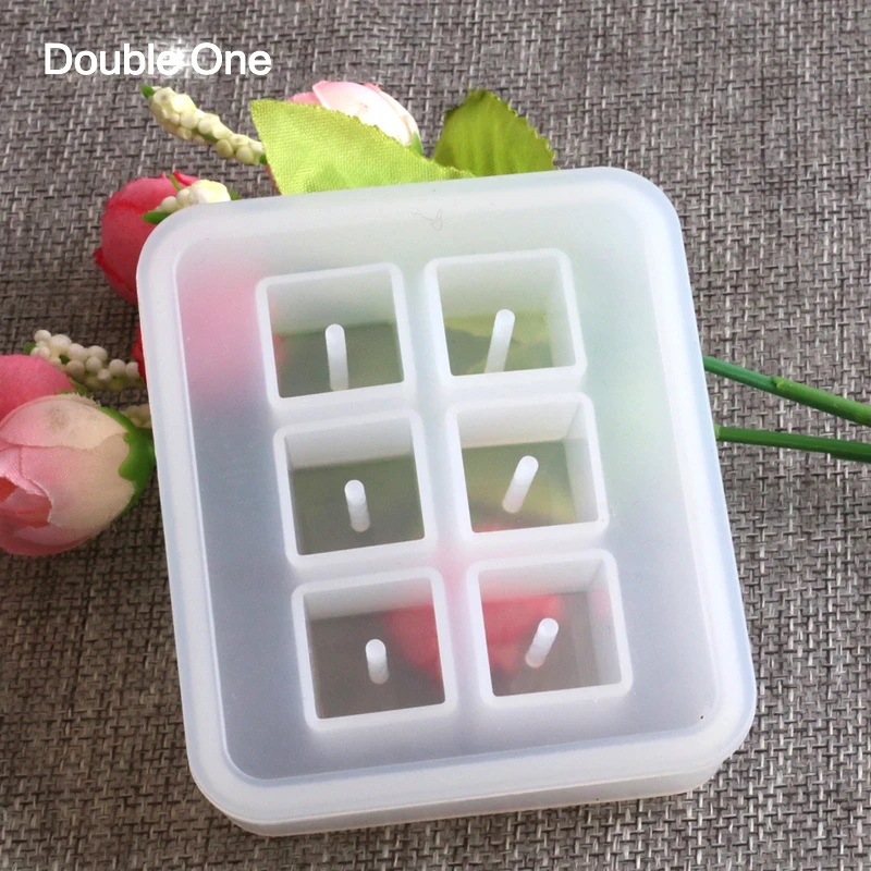 Прямоугольная форма 6 квадратов силиконовая смола для изготовления ювелирных