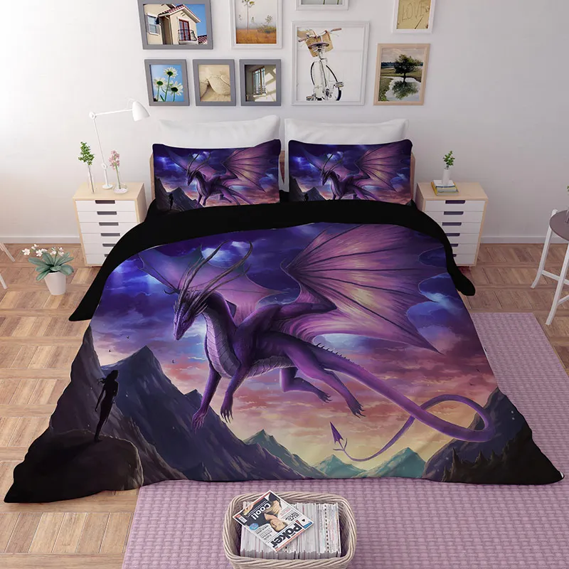 Queen California king Beast pattern Twin Full3 D комплекты постельного белья детская комната простыня