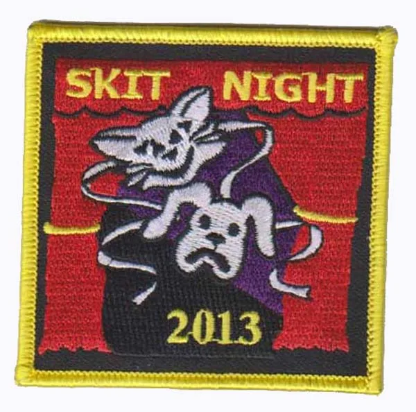 Ночная вышитая этикетка SKIT с мерной границей и подложкой из ПВХ индивидуальный