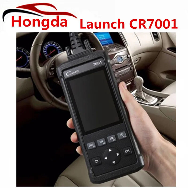 launch CReader 7001 код считыватель диагностический инструмент CR7001 DIY сканер отвечает всем БД/EOBD протоколы гарантия на один год - Цвет: Красный