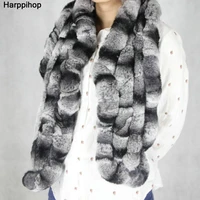 new arrival 80cm long ear neck warmer super nice rex rabbit fur shawl russian real fluffy fur scarf for winter