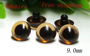 50 парлот защитные глаза коричневого цвета, вязанные крючком кукольные глаза, образцы, фаршированные пластиковые игрушки, глаза для шитья, кнопки