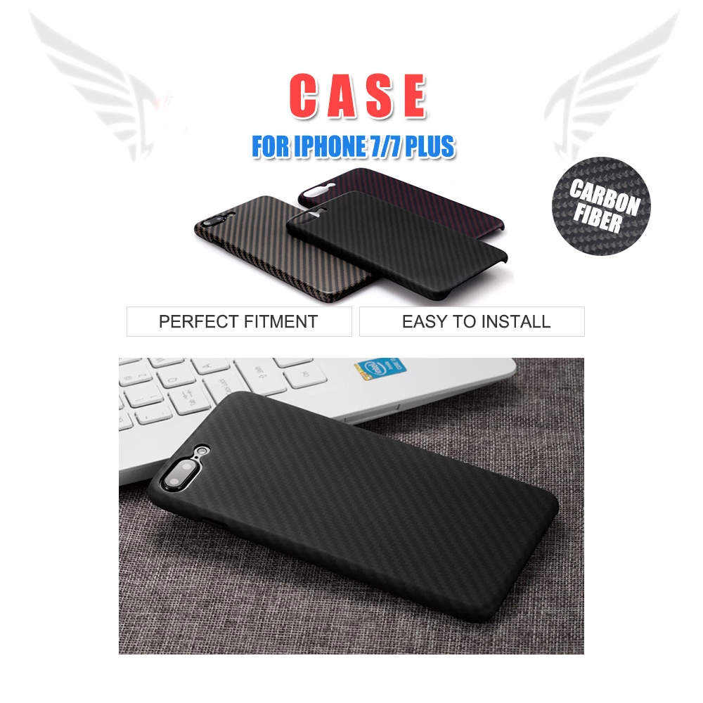 

Чехол для телефона из углеродного волокна для Apple iPhone 7, 7 PLUS, 4,7/5,5 дюйма