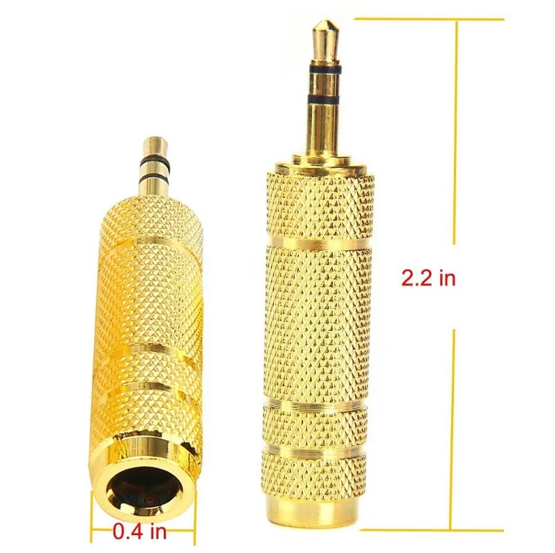 5 шт. стерео 3 мм штекер (1/4 '') 6 гнездо аудио адаптер для телефона планшета