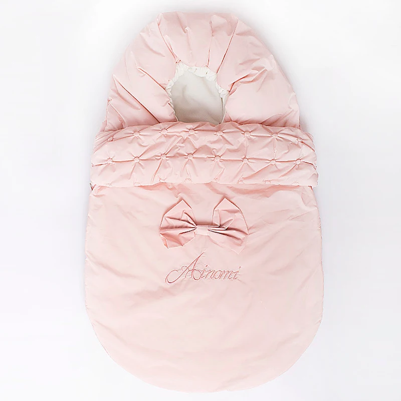 Baby Sleeping Bag Envelope Blanket Baby Cocoon Winter Sleepsacks Bow Swaddle Sack Envelope For Newborns Baby Carriage Sack