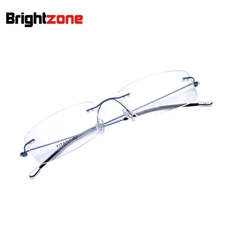 Новинка 2019 модные титановые очки без оправы для близорукости квадратные с