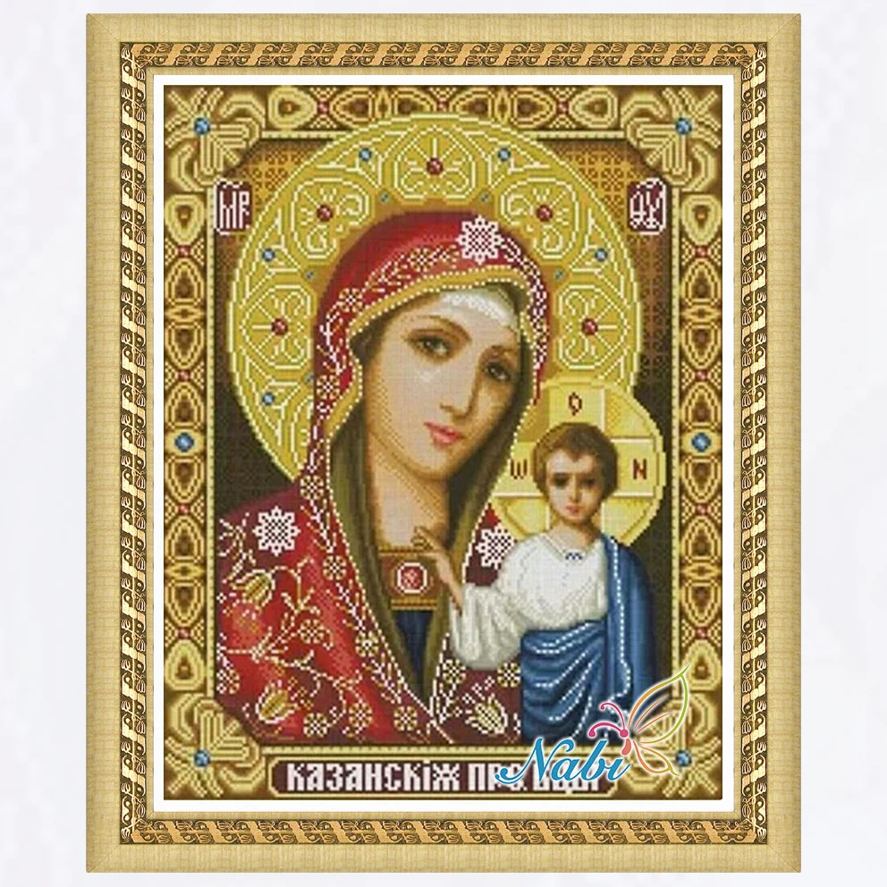 Религия nossa senhora рисунок 3d diy Стразы 3137R круглая Алмазная вышивка крестиком