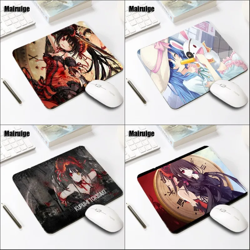Mairuige живой коврик для мыши аниме милая девушка Tokisaki Kurumi и Yoshino шаблон Padmouse Pc
