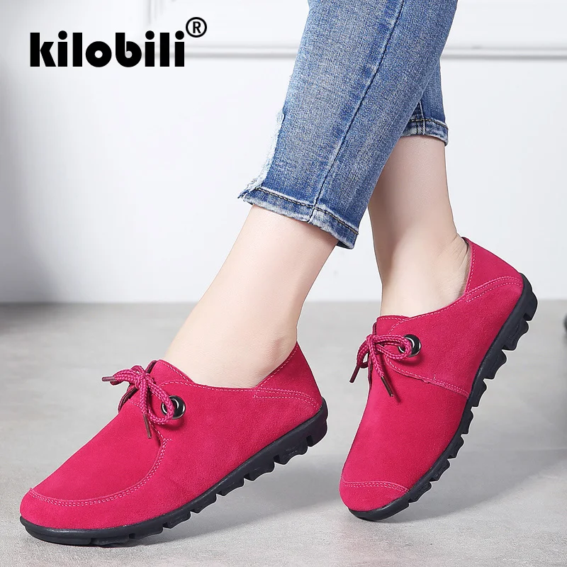 Kilobili/2019 г. Весенние женские туфли оксфорды на плоской подошве замшевые лодочки со