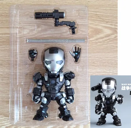 black gun Хороший голосовой контроль светящийся Железный человек фигурка Marvel Мстители робот Ironman Патриот модель игрушка мальчик подарок коллекционные вещи - Цвет: black gun