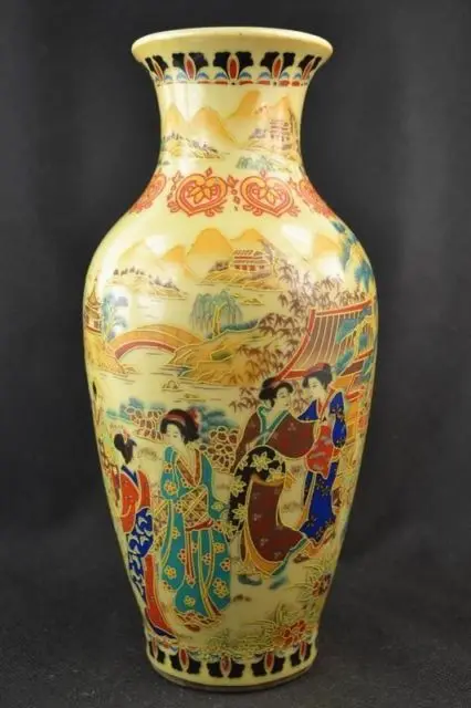 Old Collectible Decorated Handwork Porcelain Drawing Dowager Big Vase